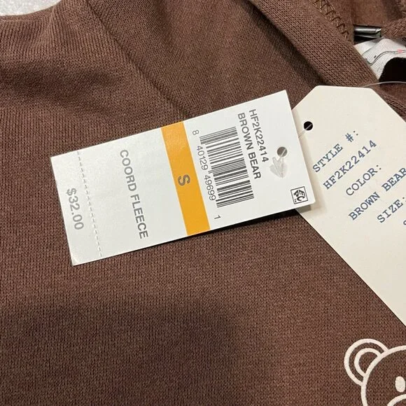 Hippie Rose Graphic Cropped Hoodie - Womens Brown Cozy Pullover Sweatshirt - Picture 10 of 15